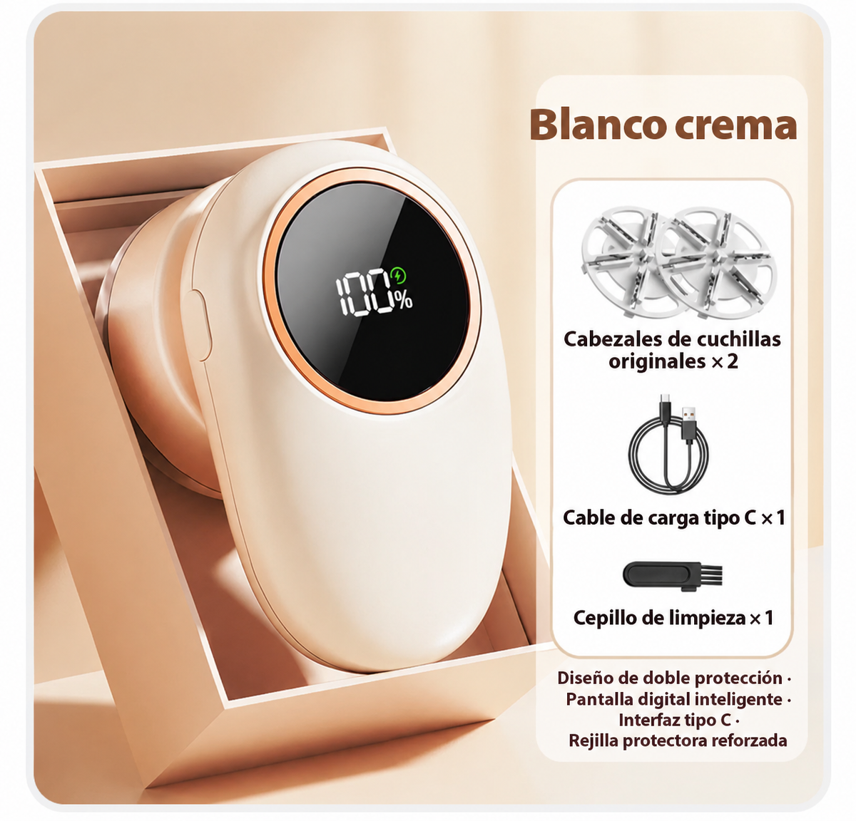 Quitapelusas Eléctrico Premium con Pantalla Digital Pro
