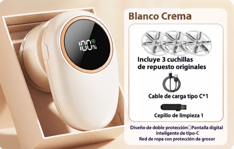Quitapelusas Eléctrico Premium con Pantalla Digital Pro